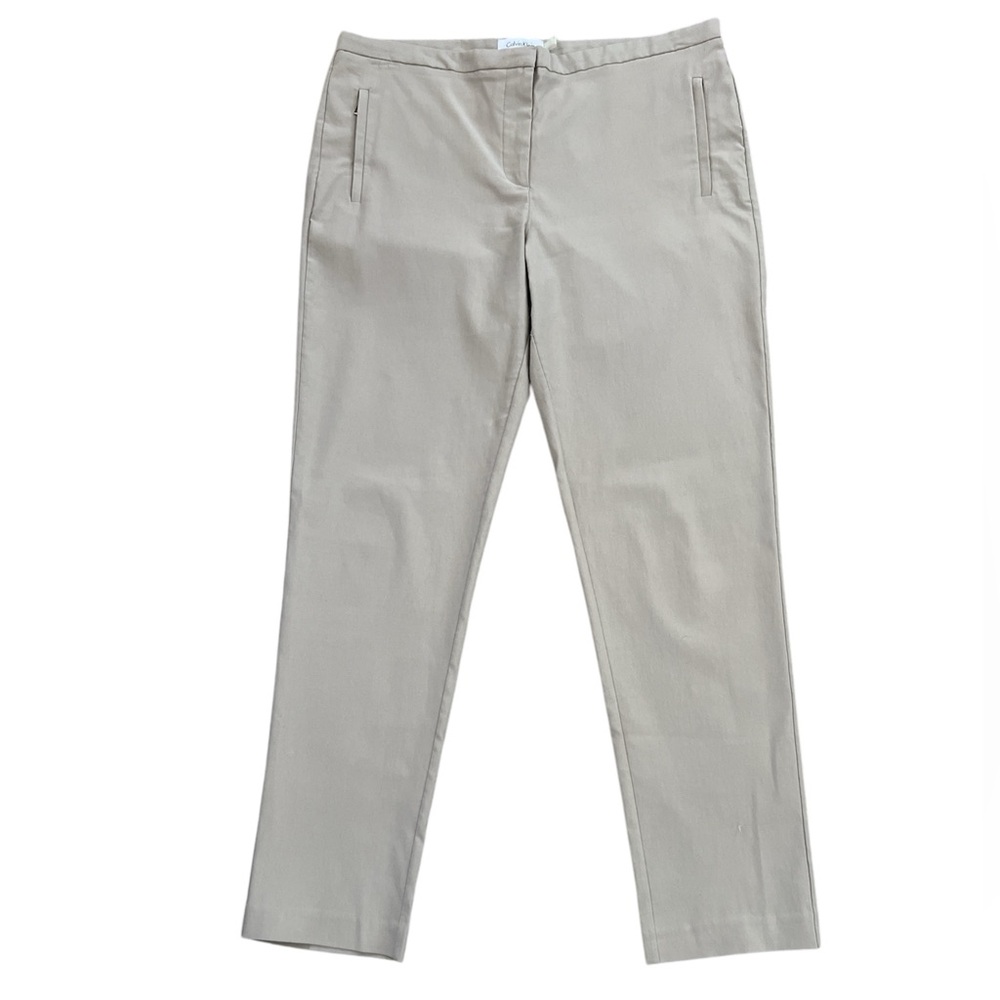 Calvin Klein Women's Tan Classic Pants Size 14